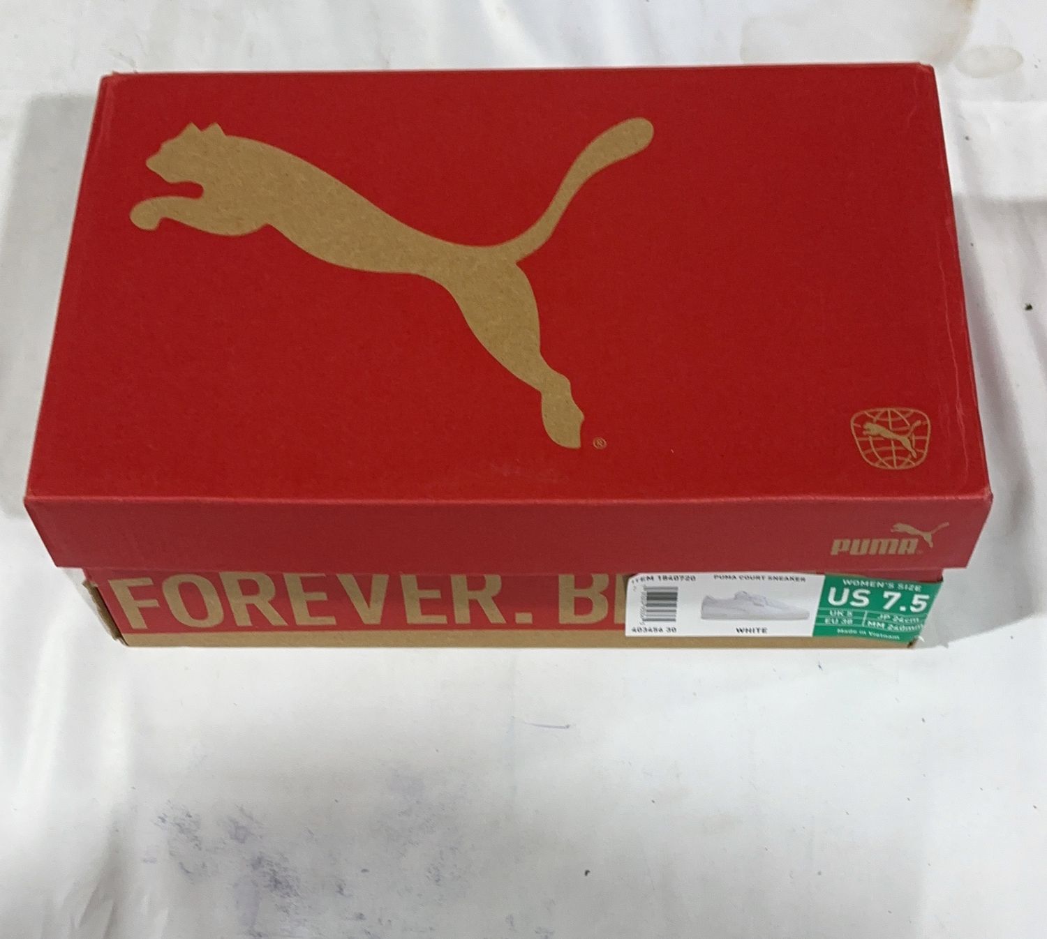 Puma Wht 7.5 Lad C Sneakr Performance Comfort Footwear - Item 1857970-LIKE NEW