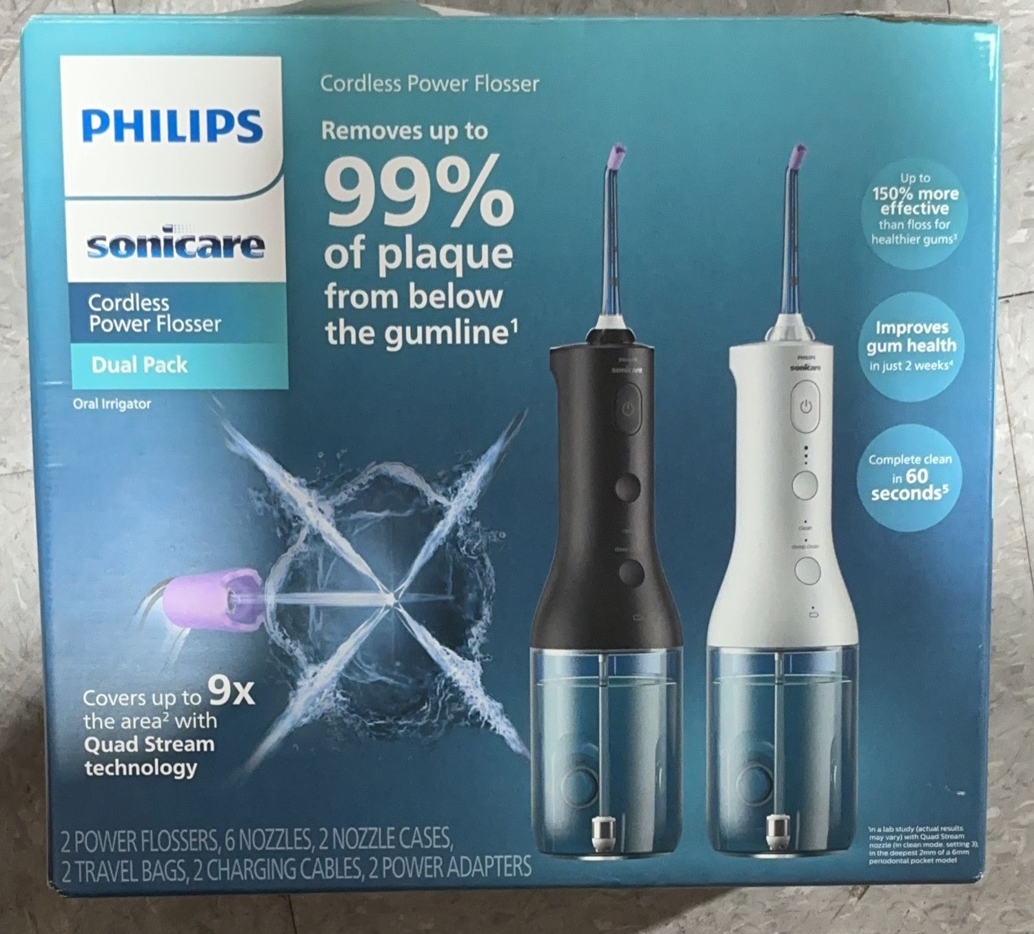 Premium SONICARE WATERFLOSSER 2PK – Durable, Modern Design, High-Quality Construction | Model Standard Model | Item #1901990 | 8-OPEN BOX