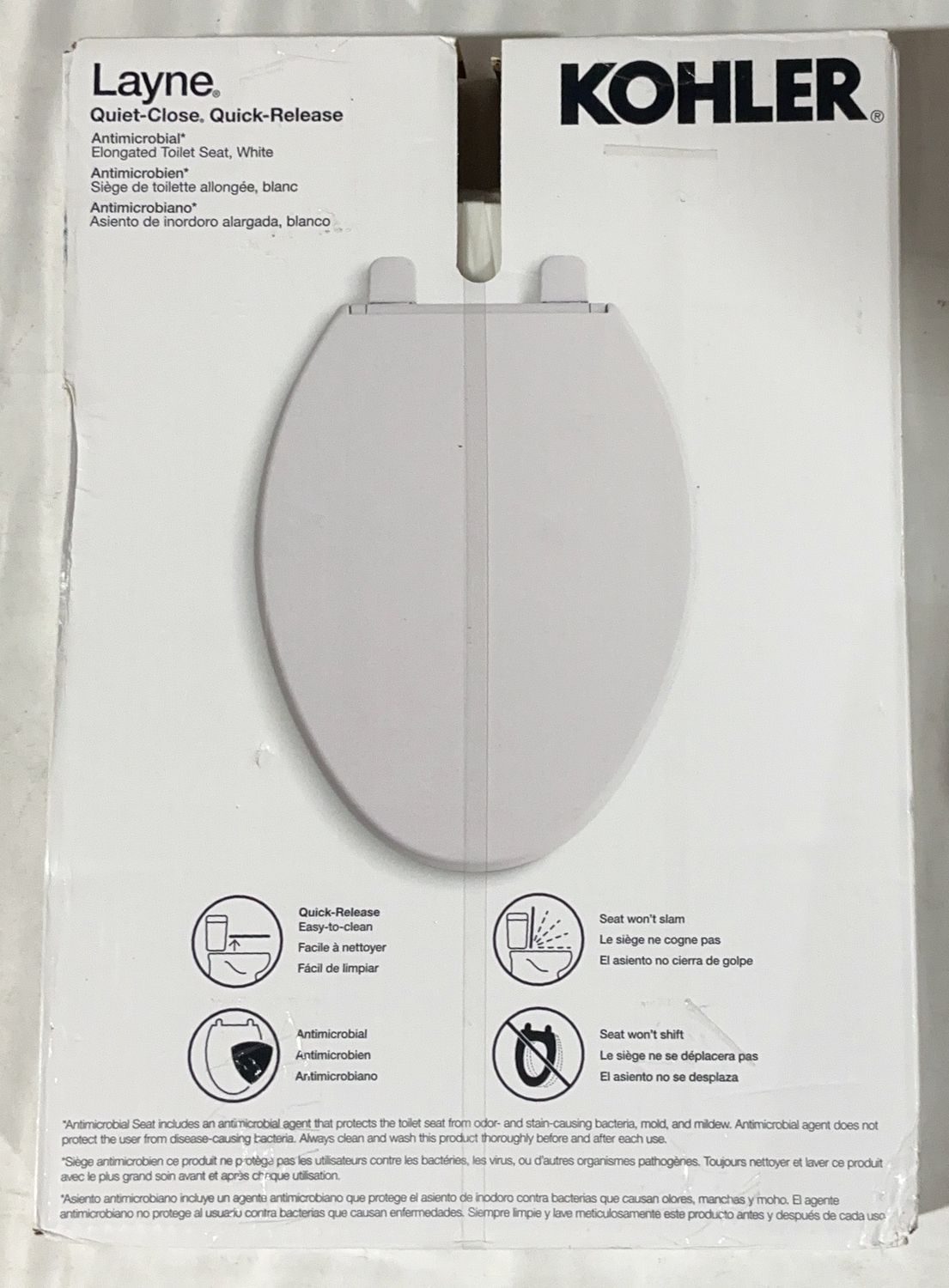 KOHLER LAYNE QR ELONGATED | Model:NA | Item#1731394 | 32-OPEN BOX