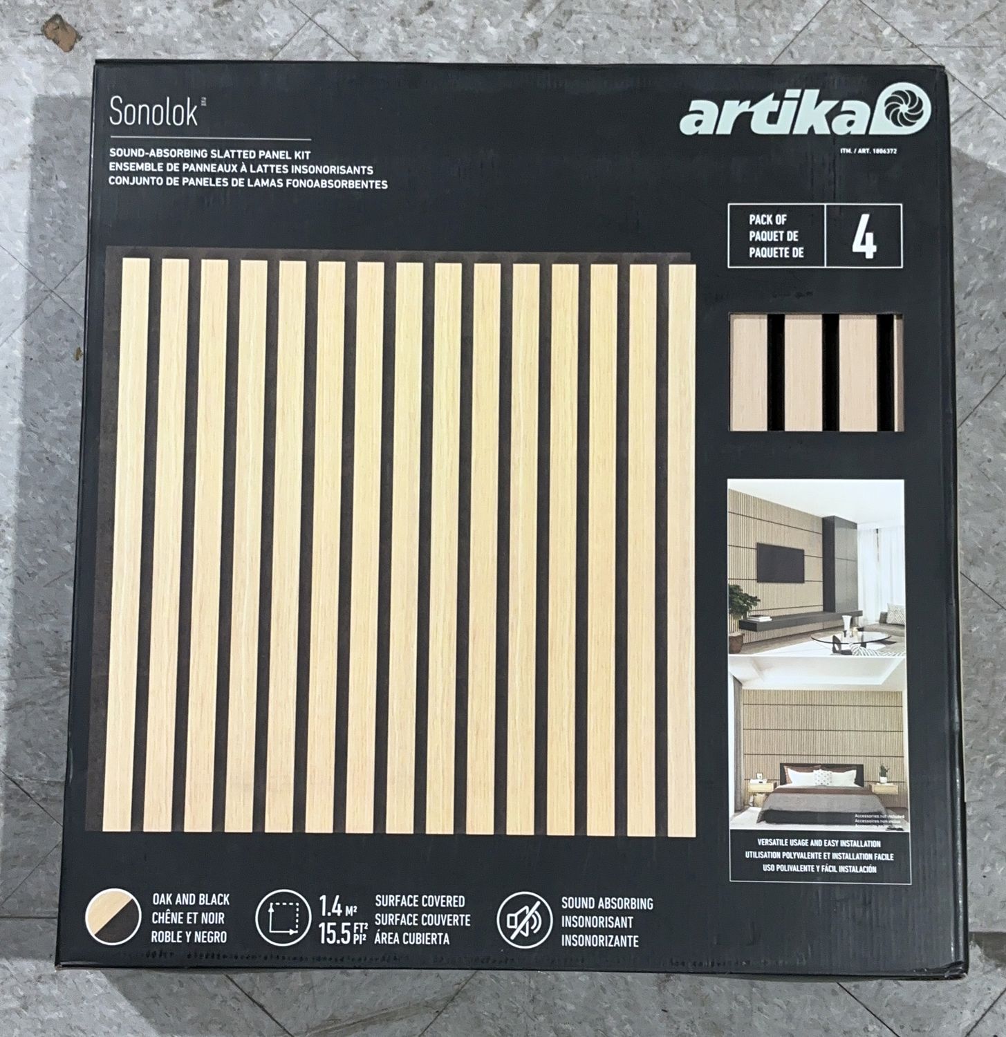 ARTIKA SONOLOK OAK/BLK | Model:NA | Item#1806372 | 4-LIKE NEW