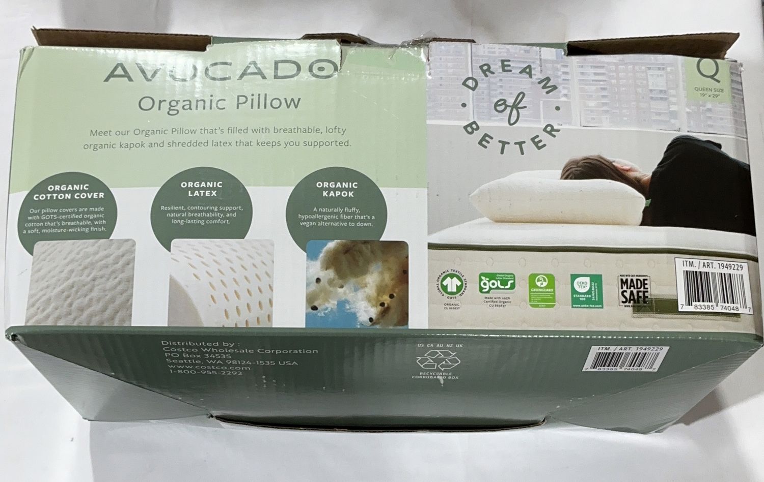 Premium AVOCADO PILLOW BRENTWOOD – Durable, Modern Design, High-Quality Construction | Model Standard Model | Item #1949229 | 21-OPEN BOX