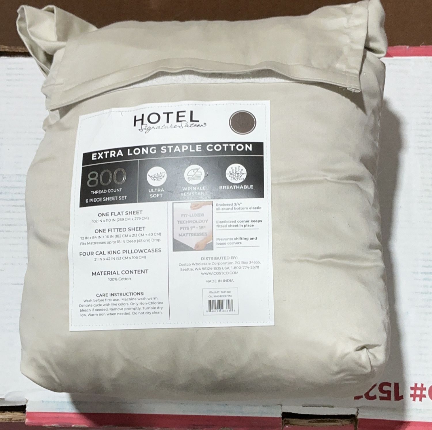 Premium HOTEL S 800TC CK BEIGE – Durable, Modern Design, High-Quality Construction | Model Standard Model | Item #1691390 | 50-OPEN BOX