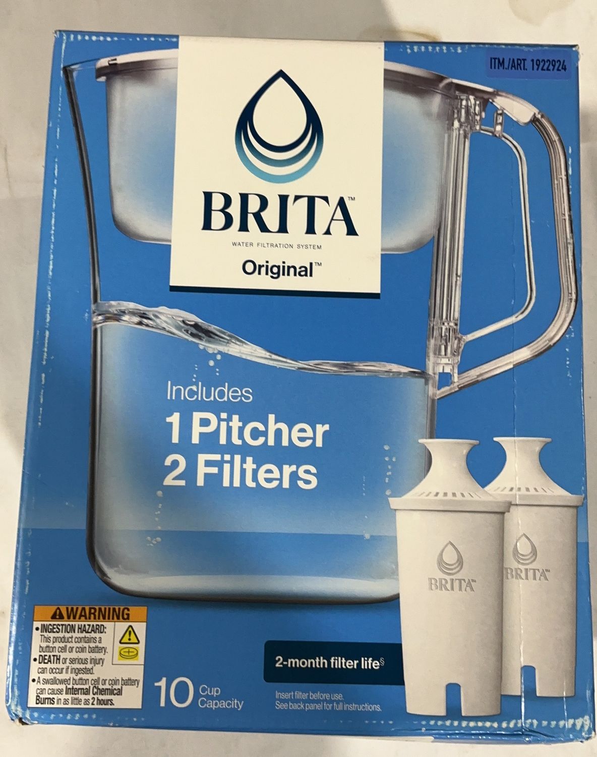 Premium BRITA WATER PITCHER – Durable, Modern Design, High-Quality Construction | Model Standard Model | Item #1922924 | 146-OPEN BOX