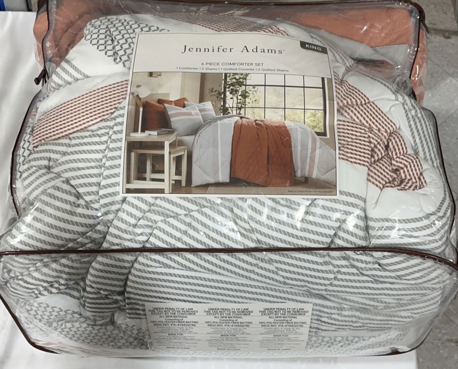 Premium JA 6PC KING COMFORTER – Durable, Modern Design, High-Quality Construction | Model Standard Model | Item #1796180 | 155-LIKE NEW