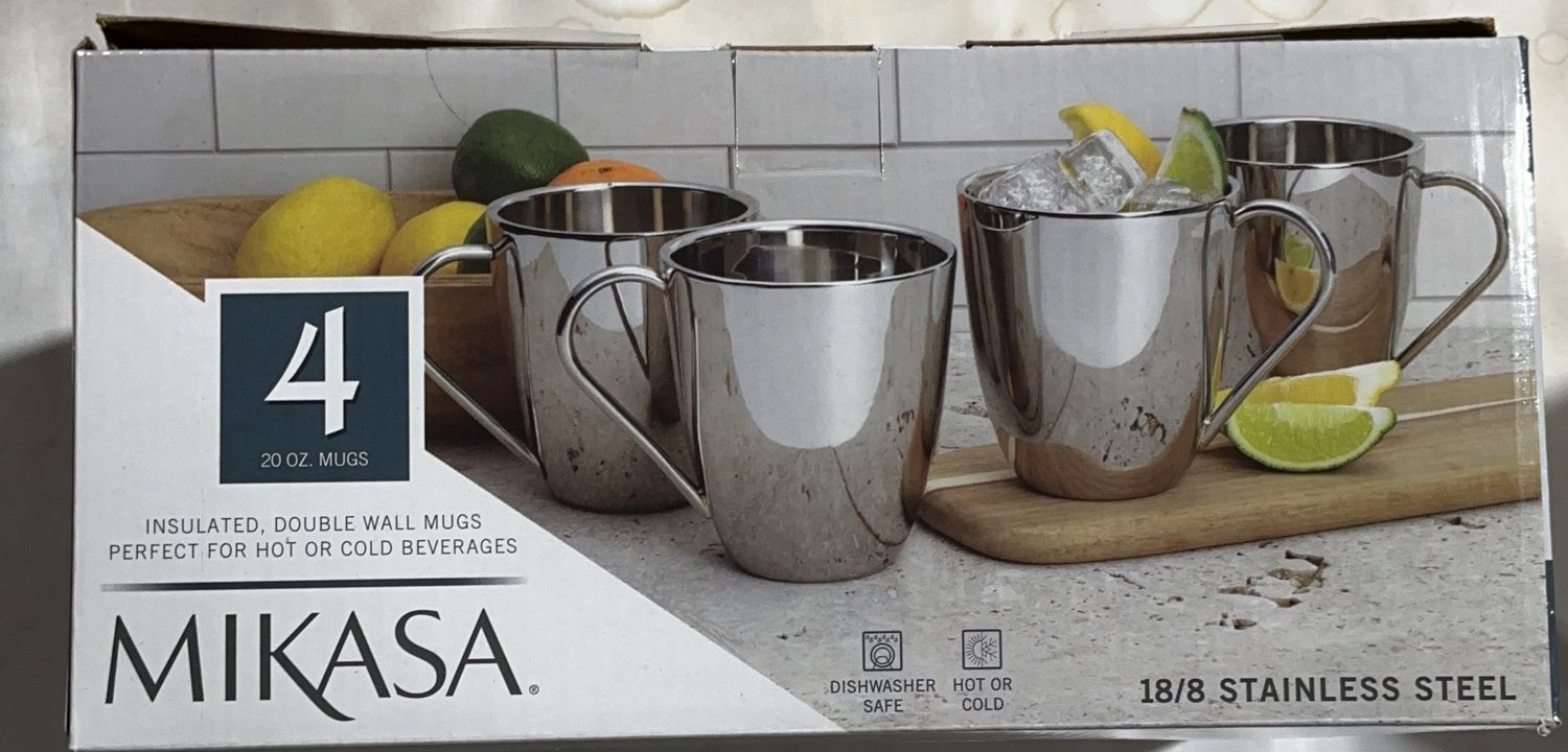 Premium MIKASA SS 20 OZ MUG 4PK – Durable, Modern Design, High-Quality Construction | Model Standard Model | Item #1208799 | 232 OPEN BOX
