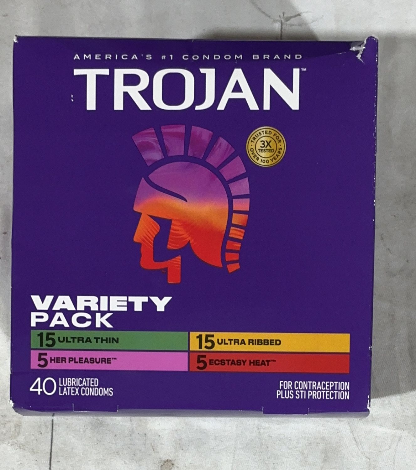 Premium TROJAN CONDOM VARIETY PK – Durable, Modern Design, High-Quality Construction | Model Standard Model | Item #127401 | 359-OPEN BOX