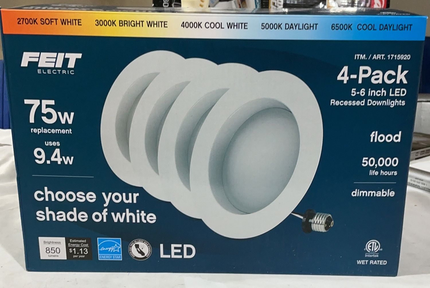 Premium FEIT 5/6" RETROFIT 5-CCT – Durable, Modern Design, High-Quality Construction | Model Standard Model | Item #1715920 | 313-LIKE NEW