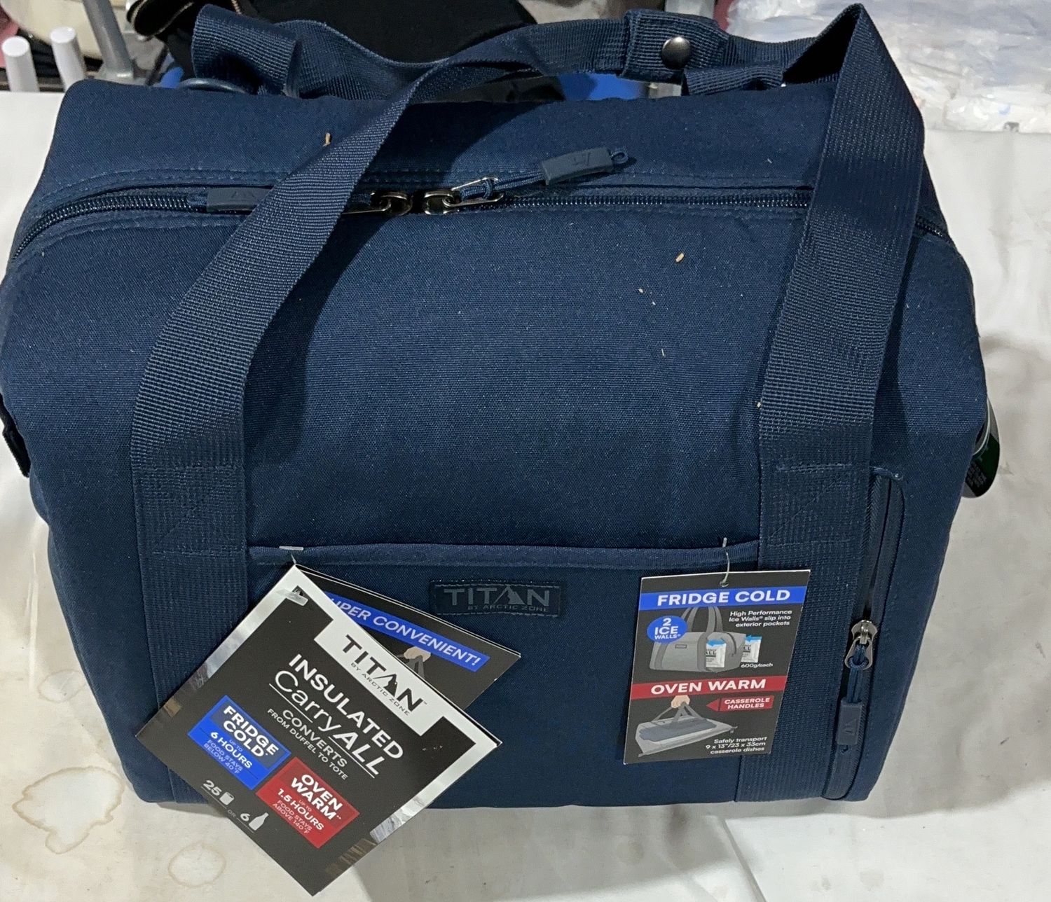 Titan Insulated CarryAll Cooler Bag with Ice Walls #1819448 - OPEN BOX