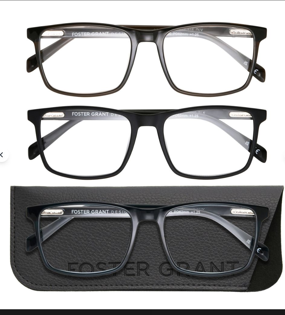 Foster Grant Design Optics 3-Pack Reading Glasses MEDIA +2.50 Item #1908274
