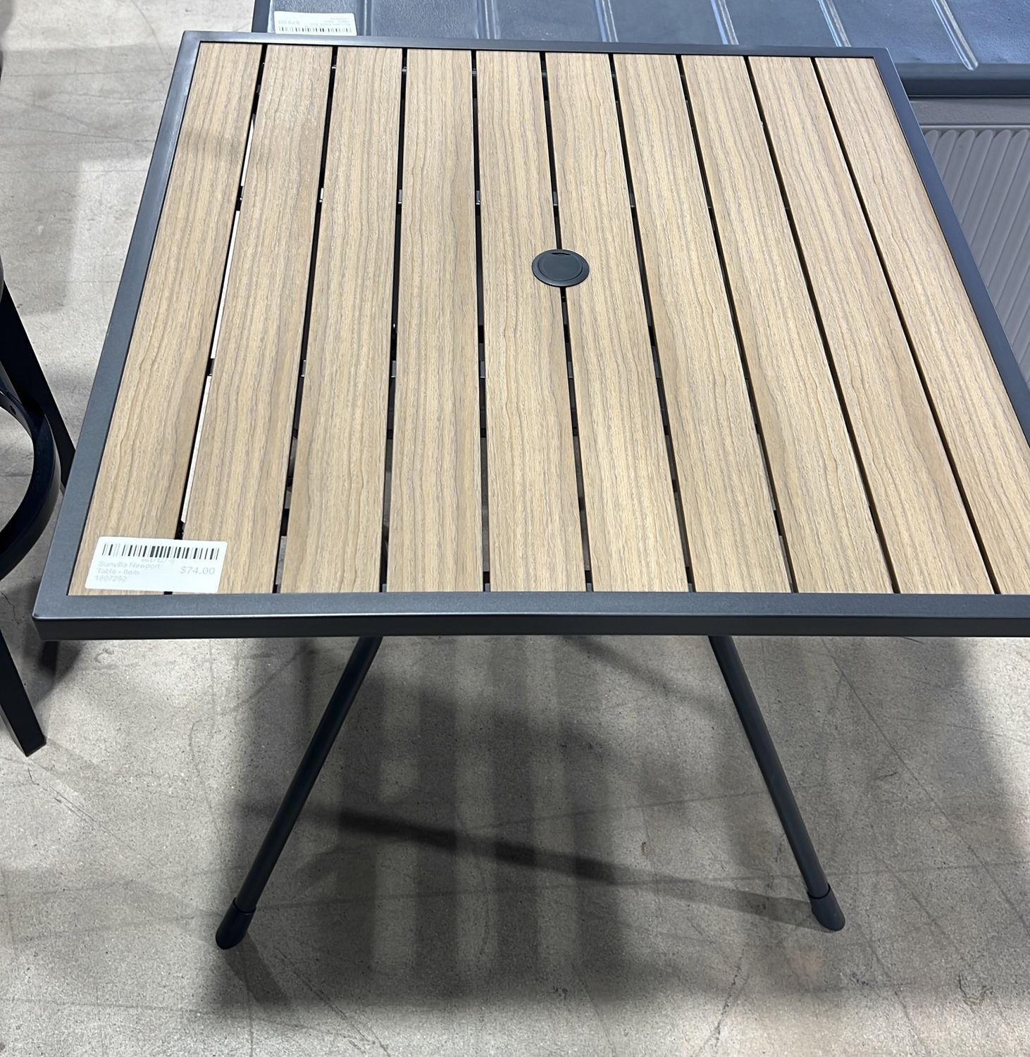 SunVilla Newport Commercial Bistro Table, 34"L x 34"W x 28.7"H, Faux Wood - Item 1807292