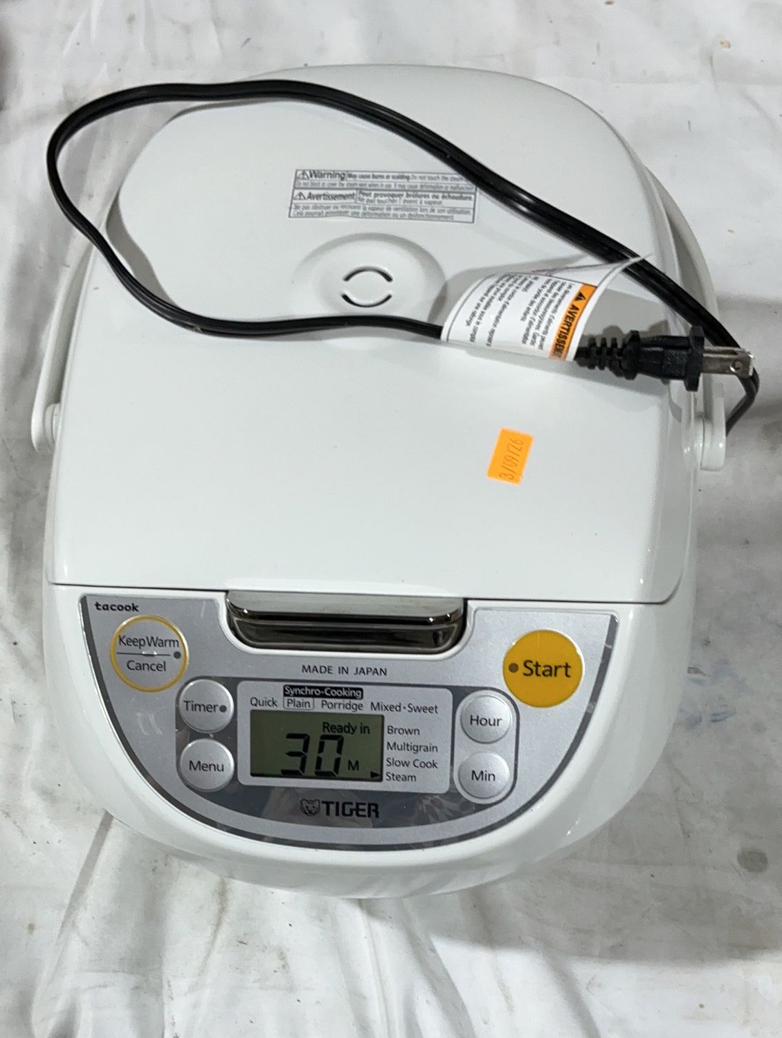 Tiger No Pfas Rice Cooker - Item 2081890-OPEN BOX