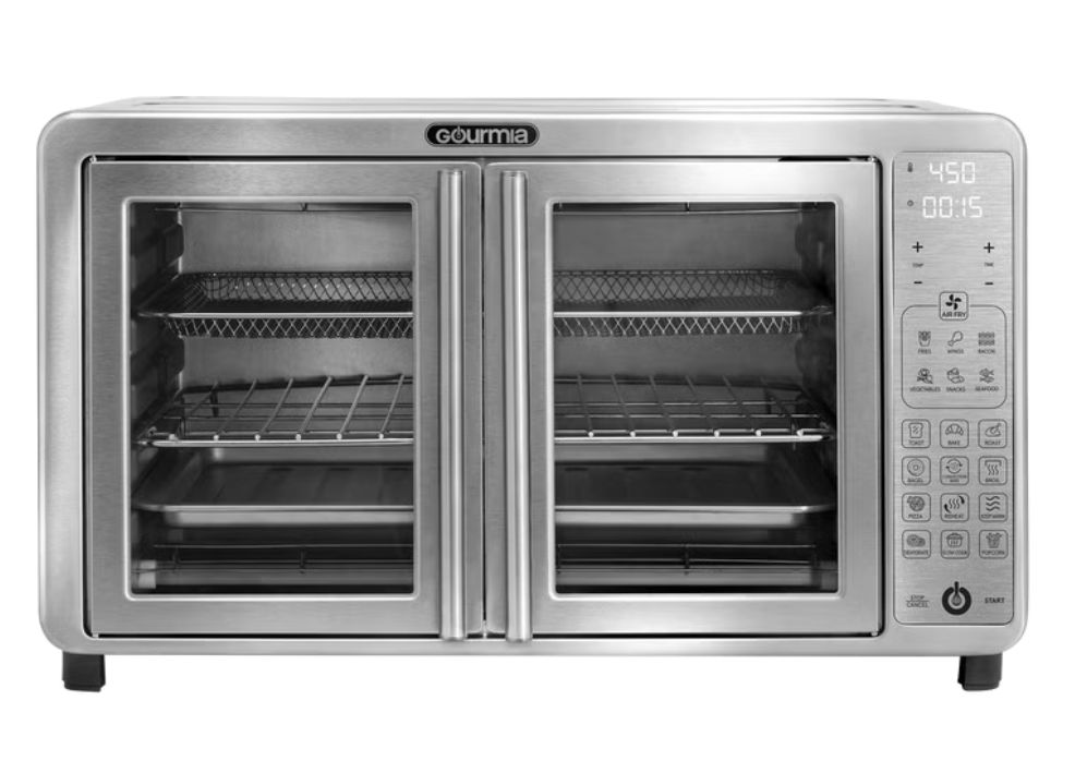 Gourmia French Door XL Digital Air Fryer Oven, Stainless Steel Item 4234400