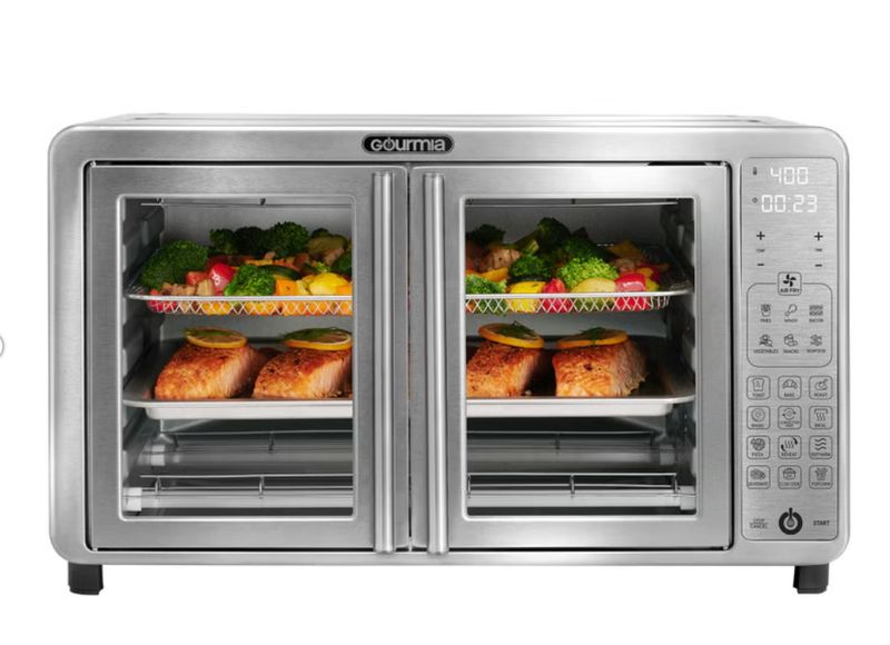 Gourmia French Door XL Digital Air Fryer Oven, Stainless Steel Item 4234400