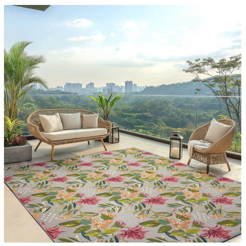 Fresco Indoor/Outdoor Rug Collection, Darra Light Gray Item 1944894