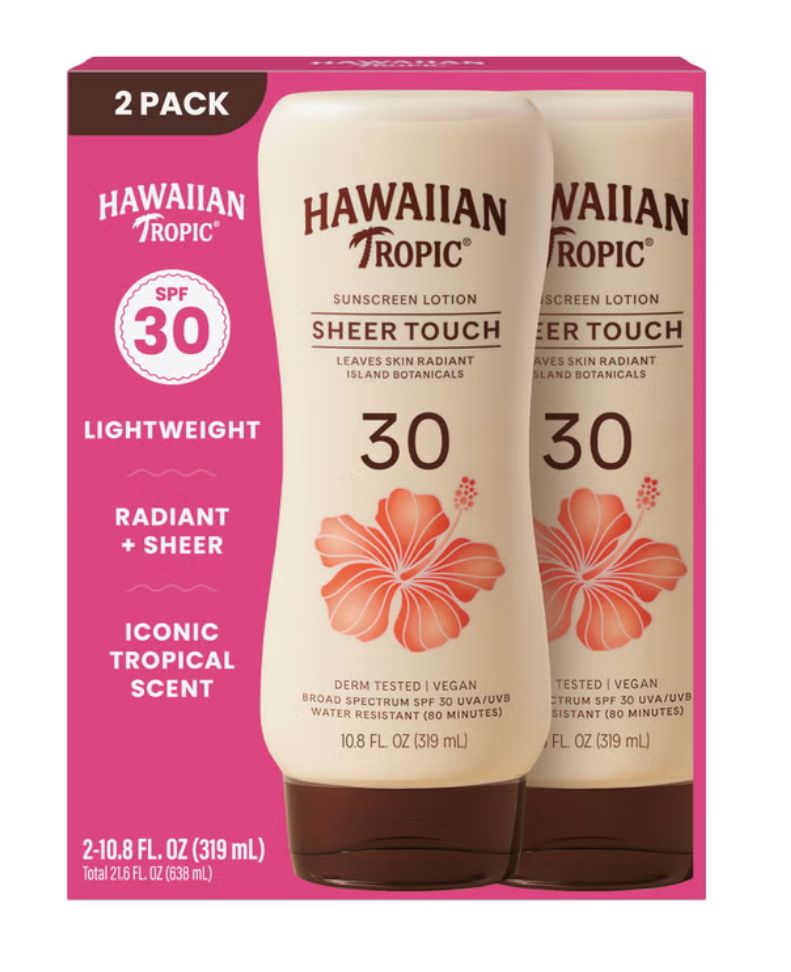 Hawaiian Tropic Sheer Touch Lotion Sunscreen SPF 30, 10.8 fl oz, 2-pack  Item 1982330