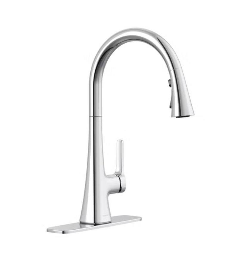 Kohler Guild Pull-down Kitchen Sink Faucet with Three-function Sprayhead  POLISHED CHROME FINISH Item 1853396