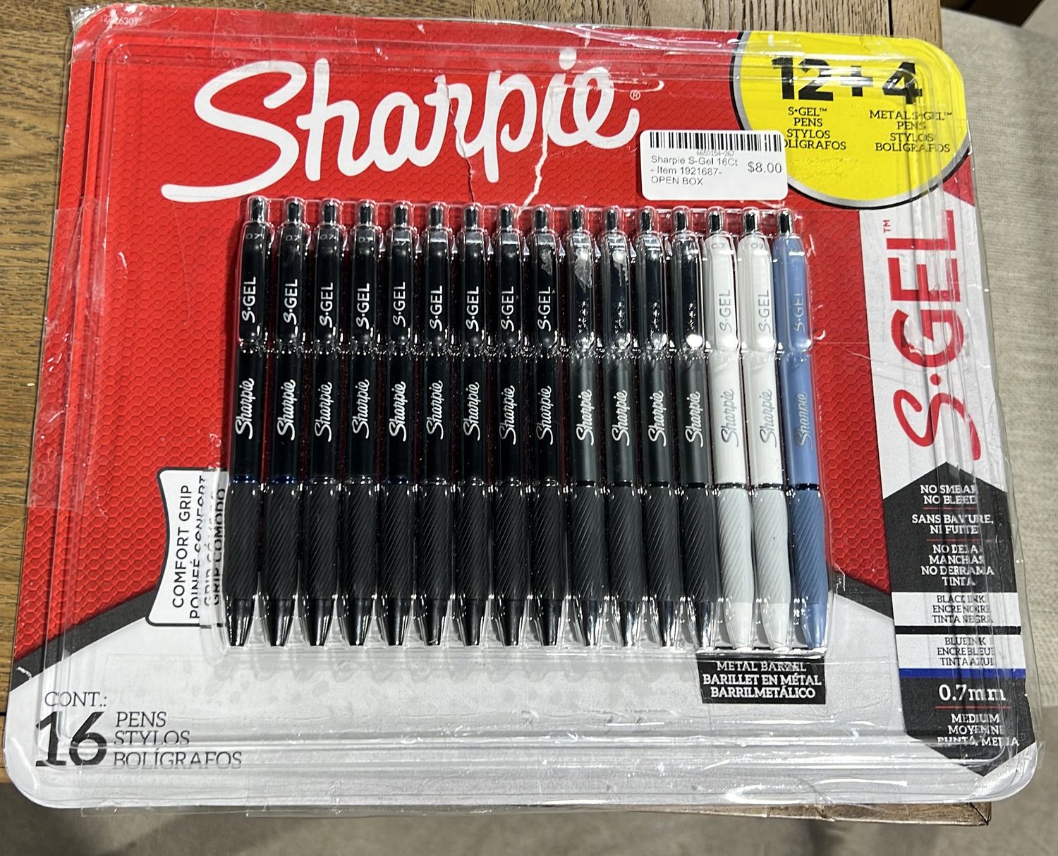 Sharpie S-Gel 16Ct - Item 1921687-OPEN BOX
