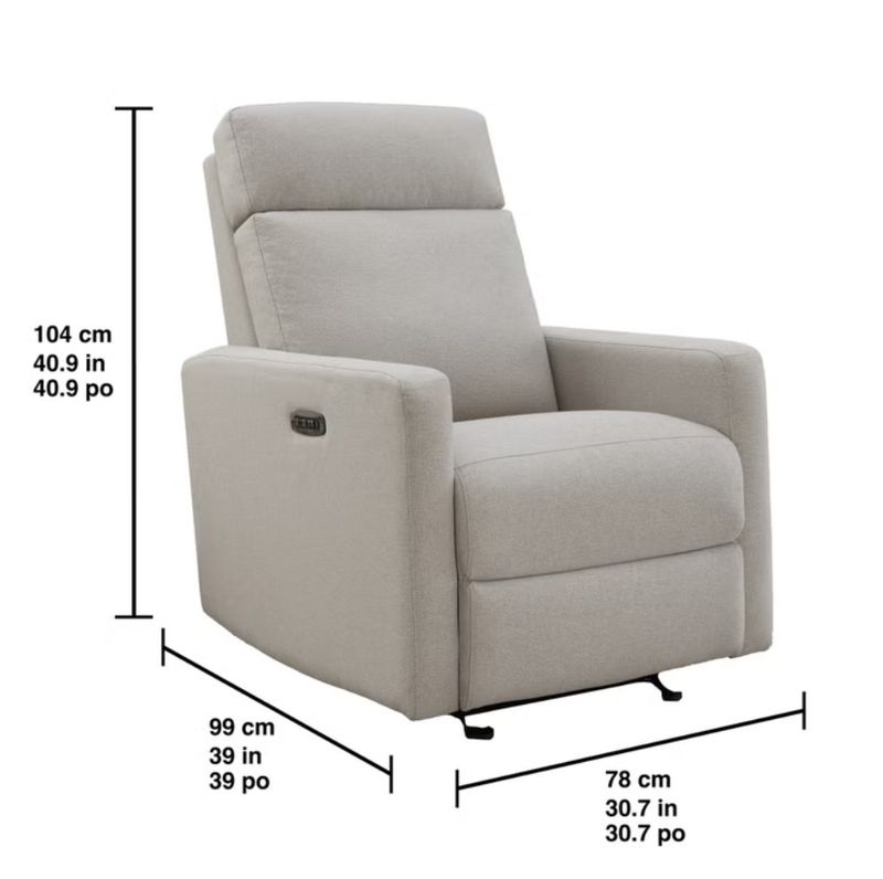 Tallula Fabric Power Glider Recliner with Power Headrest Item 1752778