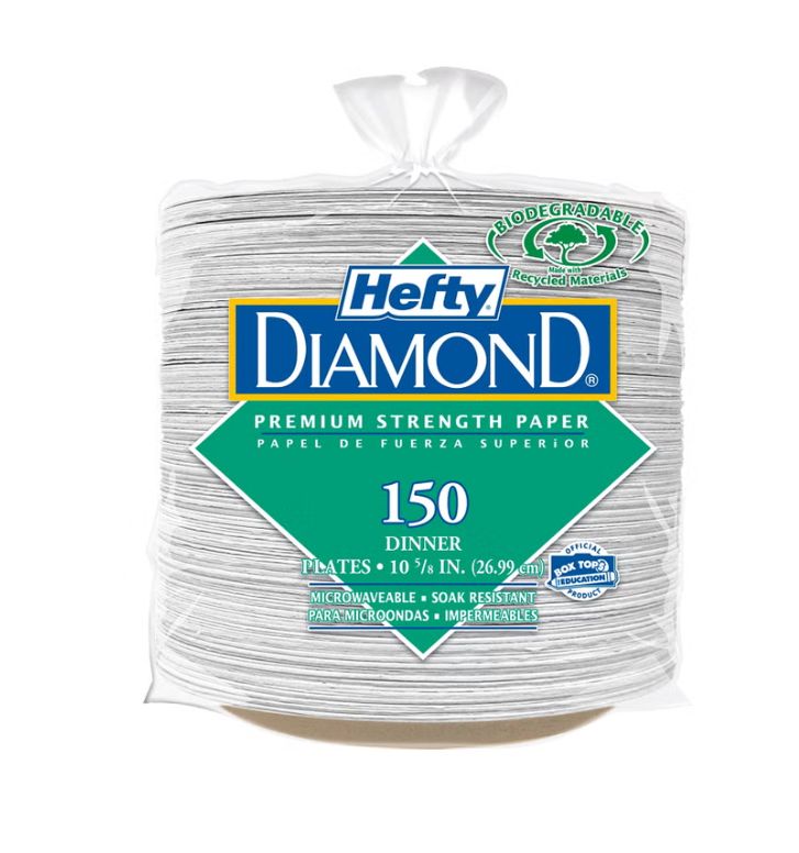 Hefty Diamond Dinner Plates, 150-count Item 89547 6697265