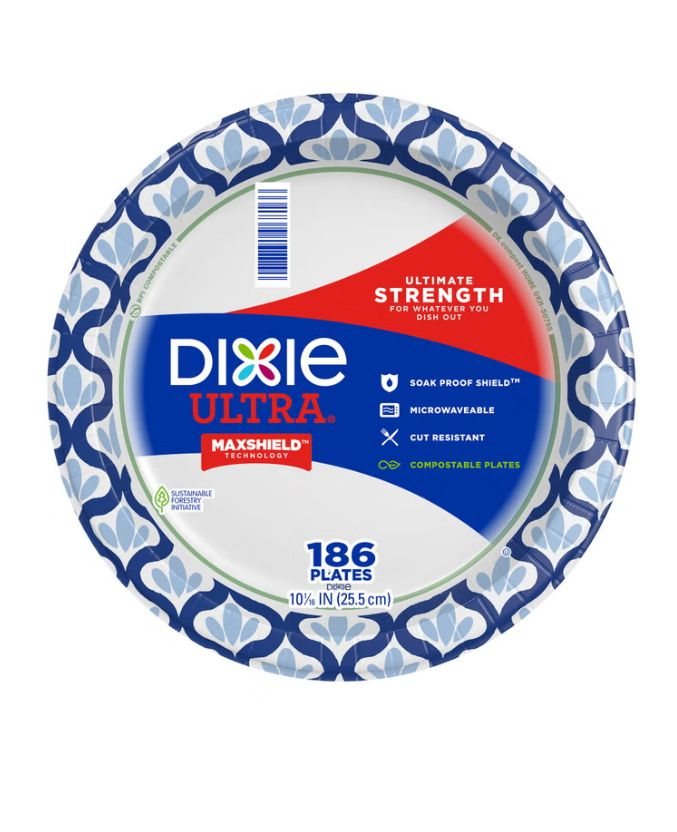 Dixie Ultra 10-1/16" Paper Plate, 186-count Item 1111161 | Model DXEUS10C170LG