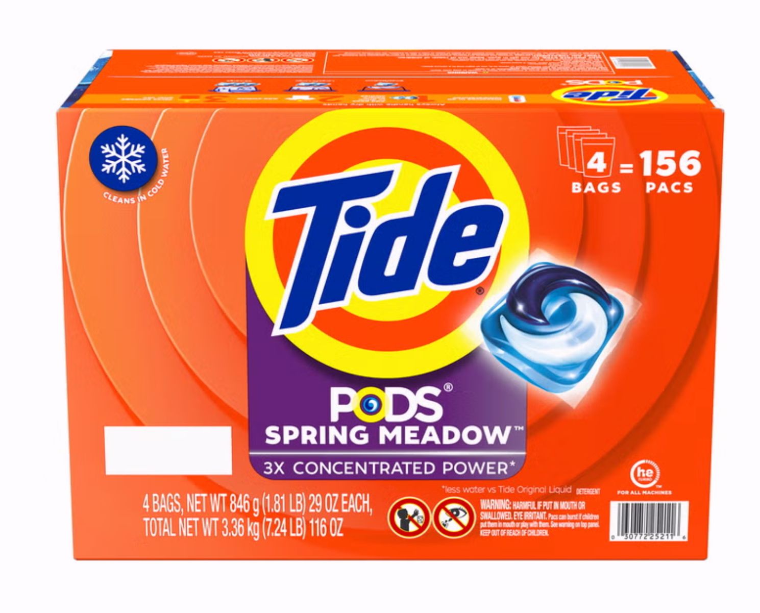 Tide Pods Laundry Detergent Pods, Spring Meadow, 156-count Item 2725160