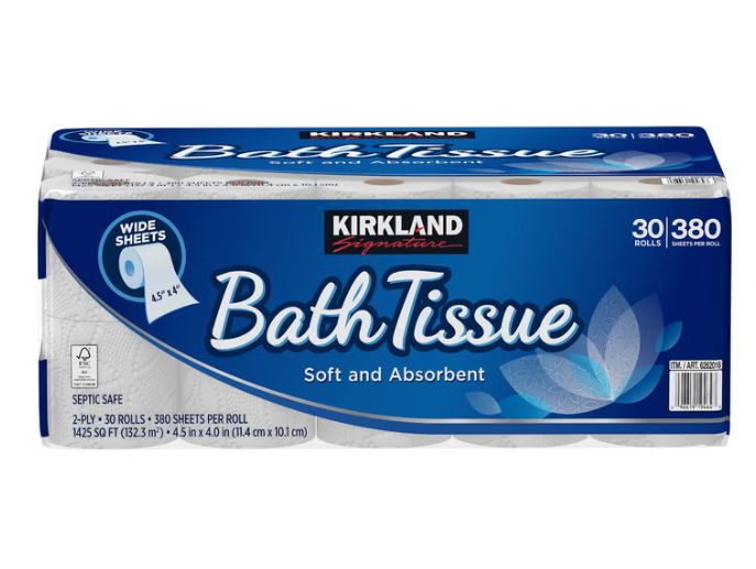 Kirkland Signature Bath Tissue, 2-Ply, 380 Sheets, 30 Rolls 6262016 6697265