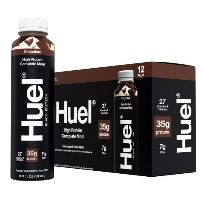 Huel Black Edition High-Protein Chocolate Meal Replacement Drink, 16.9 fl oz, 12-pack Item 1898132