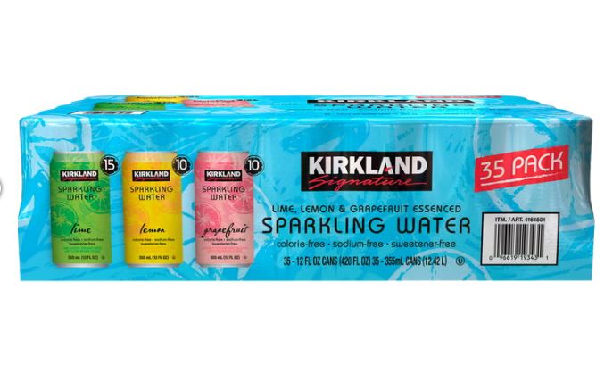 Kirkland Signature Sparkling Water, Variety Pack, 12 fl oz, 35 ct Item 4164501