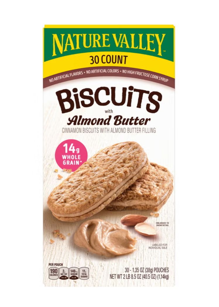 Nature Valley Biscuits with Almond Butter, 1.35 oz, 30-count Item 1036671