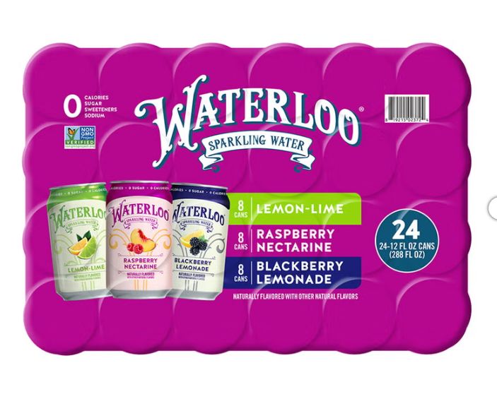 Waterloo Sparkling Water, Variety Pack, 12 fl oz, 24-count Item 1902857