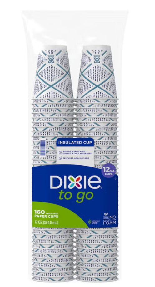 Dixie To Go 12 oz Insulated Paper Cup, 160-count -783846