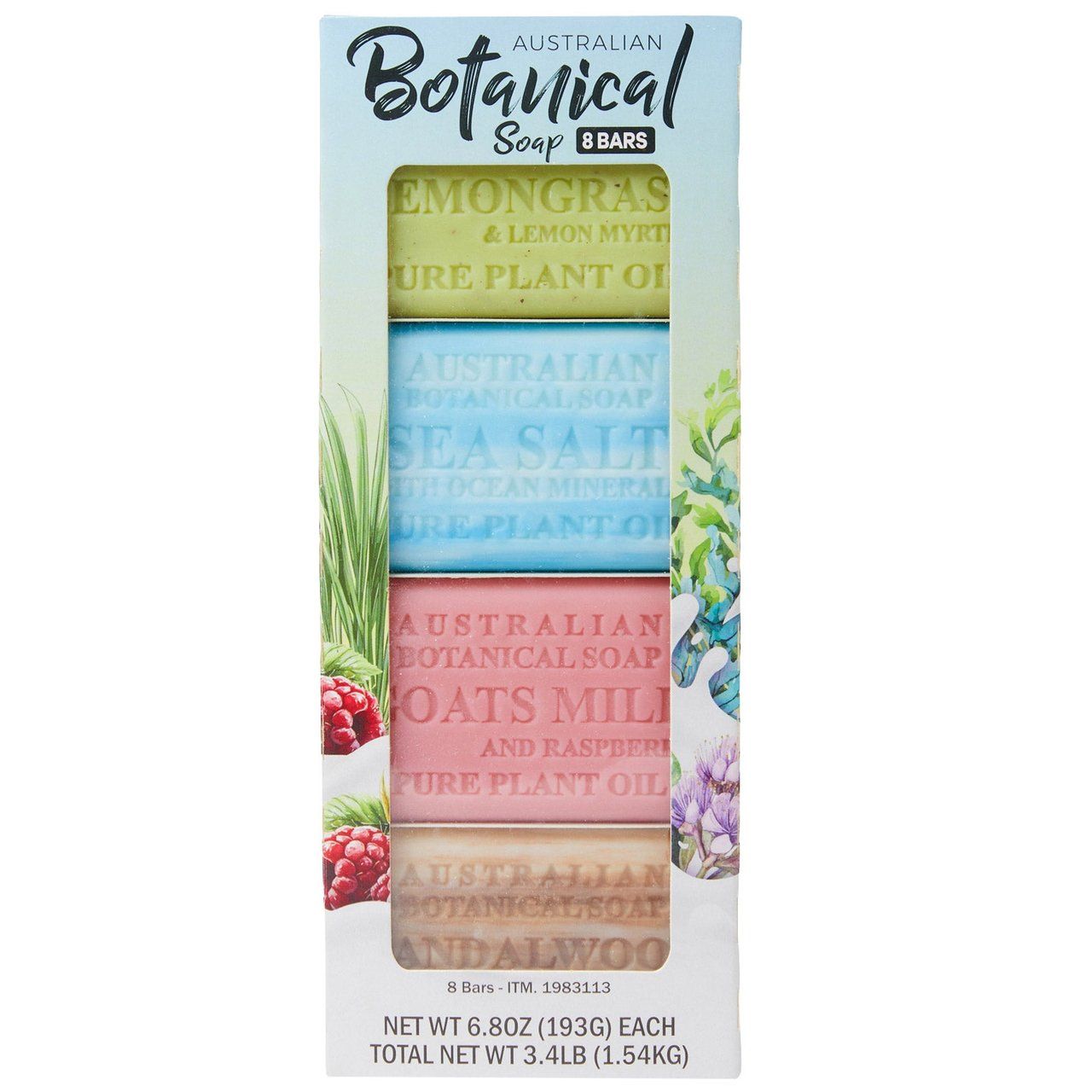 Australian Botanical Goat Milk Bar Soap, 6.8 oz, 8-pack - 1983113