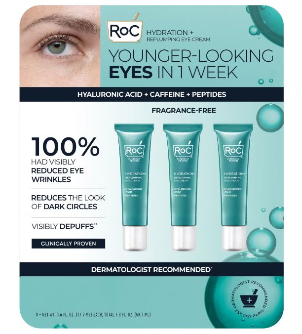 ROC Hydration+ Replumping Eye Cream, 0.6 fl oz, 3-pack - 2005177
