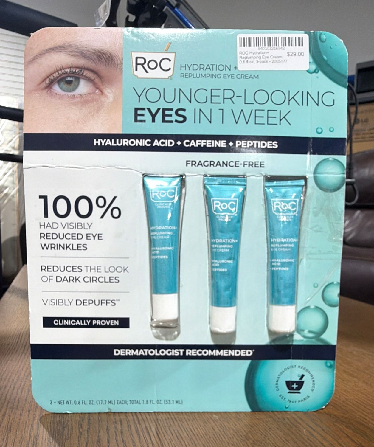 ROC Hydration+ Replumping Eye Cream, 0.6 fl oz, 3-pack - 2005177