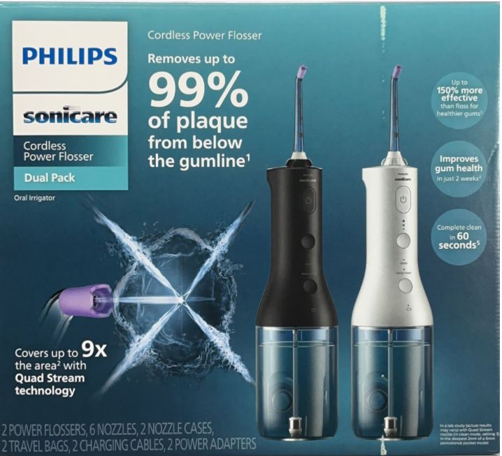 Philips Sonicare Cordless Rechargeable Power Water Flosser, 2-pack - 1901990