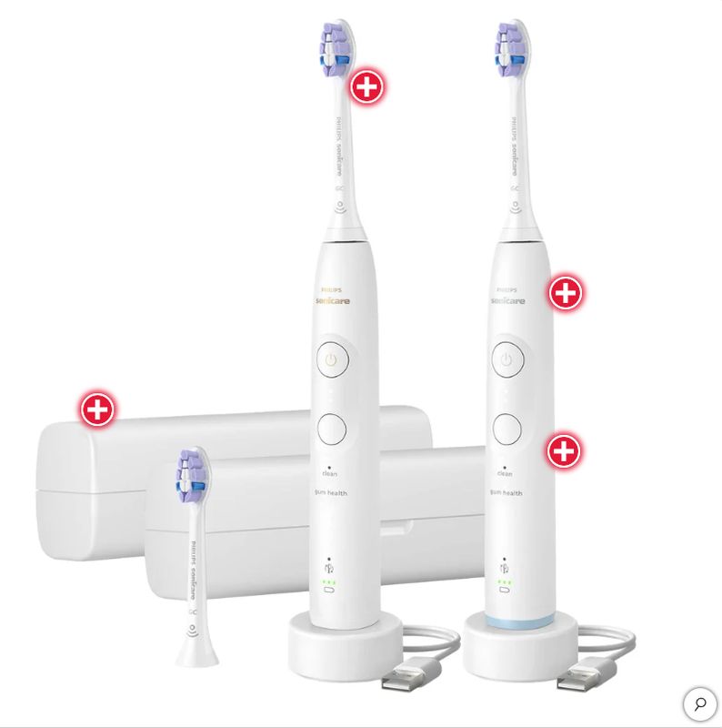 Philips Sonicare Advanced Clean Rechargeable Electric Toothbrush, 2-pack -3858210