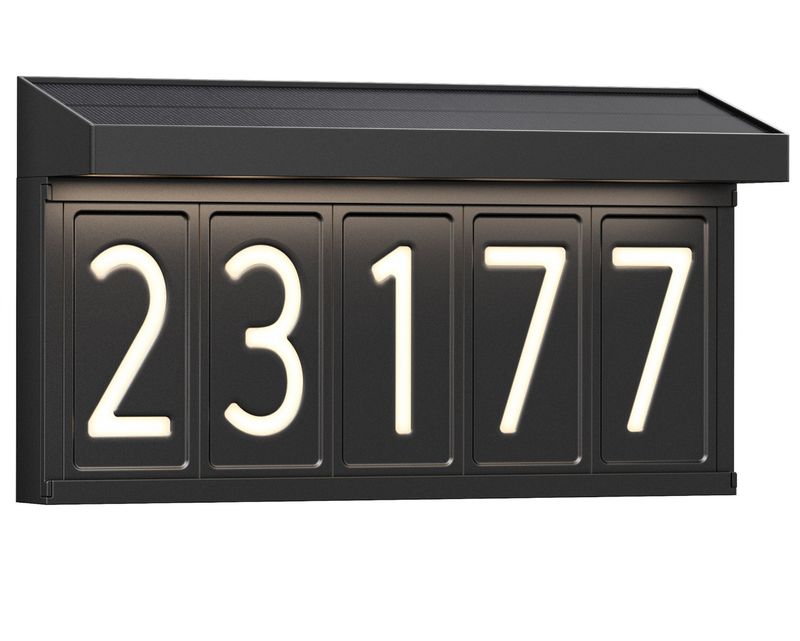 Artika Bowen Solar LED Address Wall Light Item 1938018