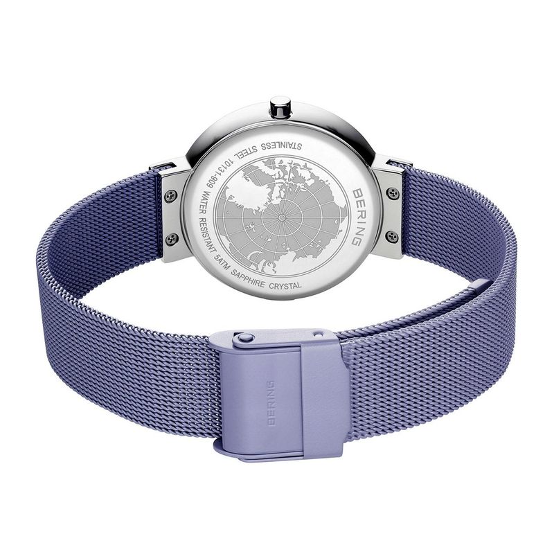 Bering Classic Stainless Steel Lavender Dial Women's Quartz Watch, 31mm Item  2017131