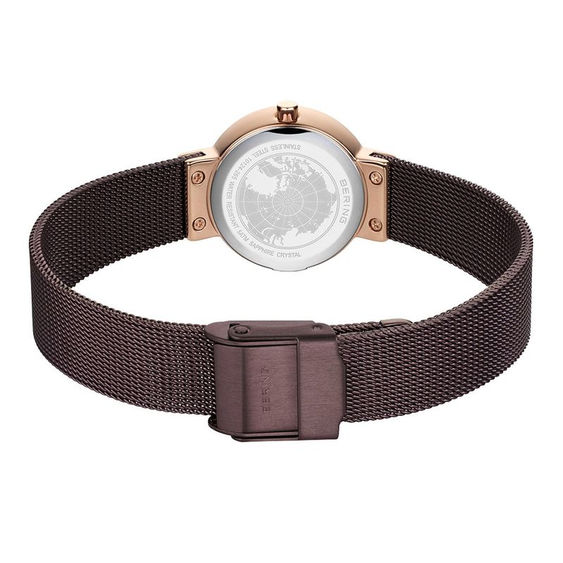 Bering Women's Classic Stainless Steel Brown Milanese Mesh Watch, 24mm Item 1951931