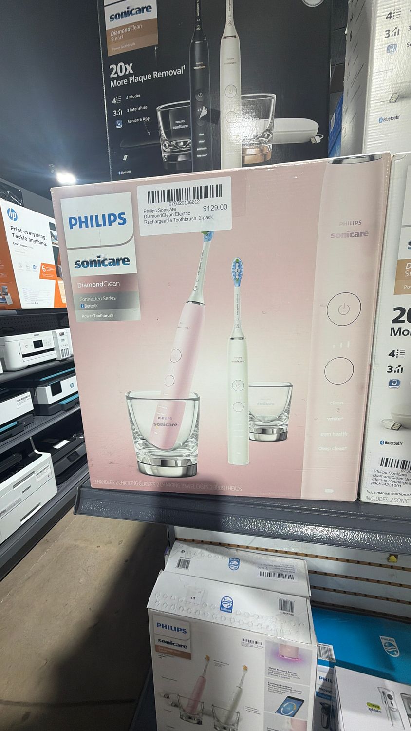 Philips Sonicare DiamondClean Electric Rechargeable Toothbrush, 2-pack