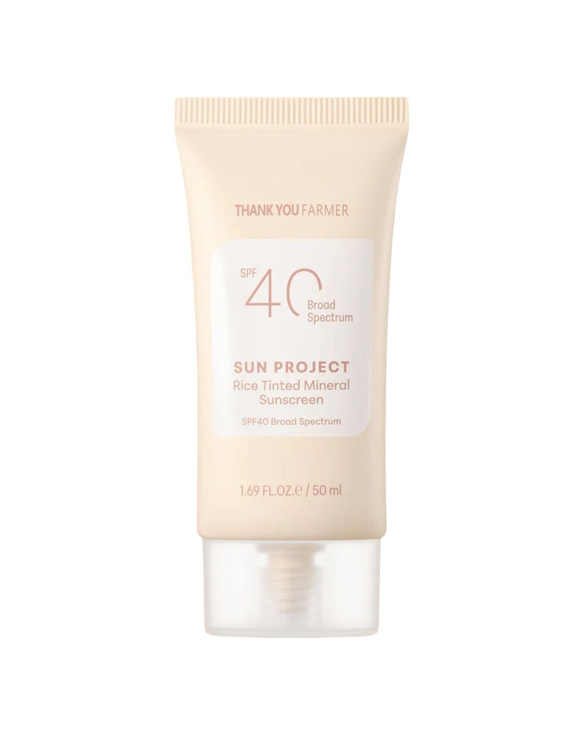 Thank You Farmer Rice Tinted Mineral Sunscreen SPF 40, 1.69 fl oz, 2-pack Item 1991789