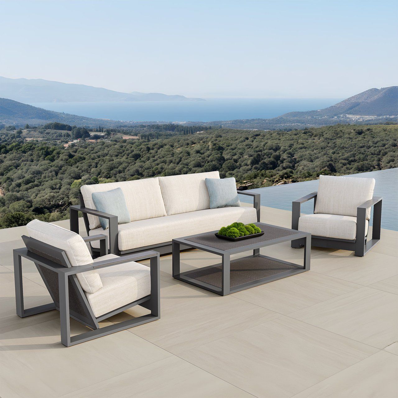 Veranda Classics Milan 4-piece Deep Outdoor Patio Seating Set Item 1807145