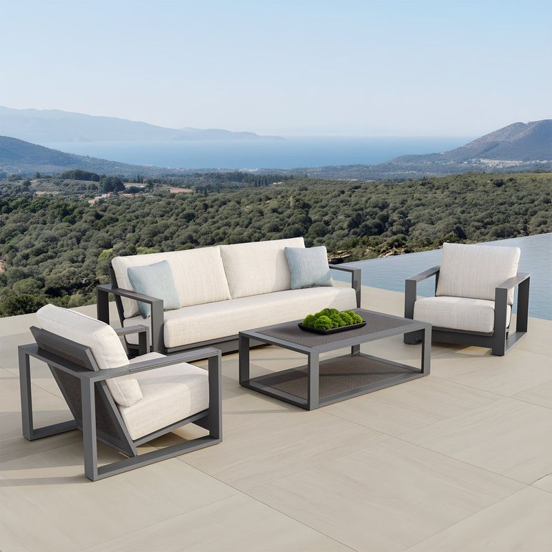 Veranda Classics Milan 4-piece Deep Outdoor Patio Seating Set Item 1807145
