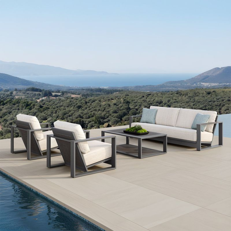 Veranda Classics Milan 4-piece Deep Outdoor Patio Seating Set Item 1807145
