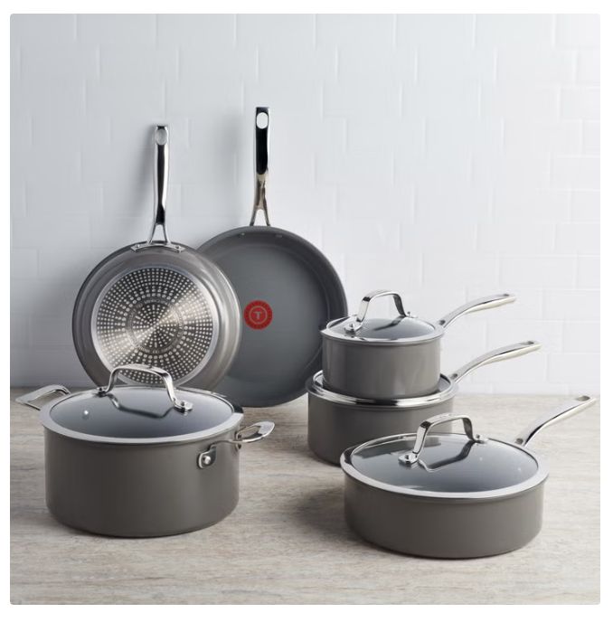 T-fal Excellence Ceramic Non-Stick Cookware Set, 10-piece Item 1760095 | Model 2100129594