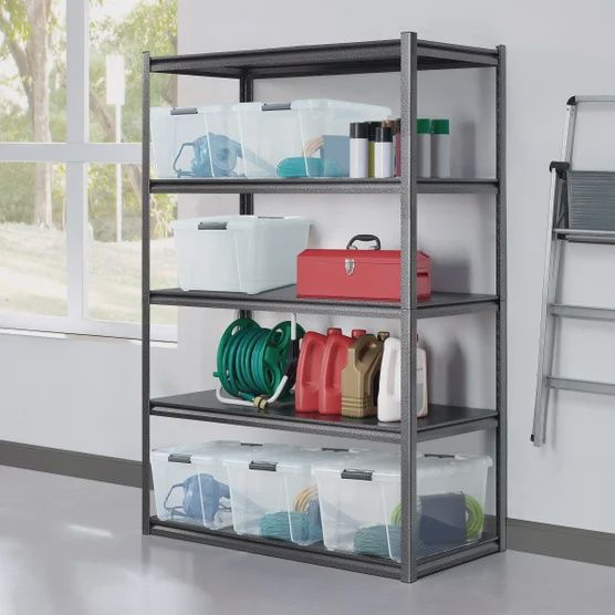Gorilla Rack Z-Beam 5-shelf Steel Storage Rack, 48“ x 24“ x 72" Item 1600212 | Model CUS48ZB-SV