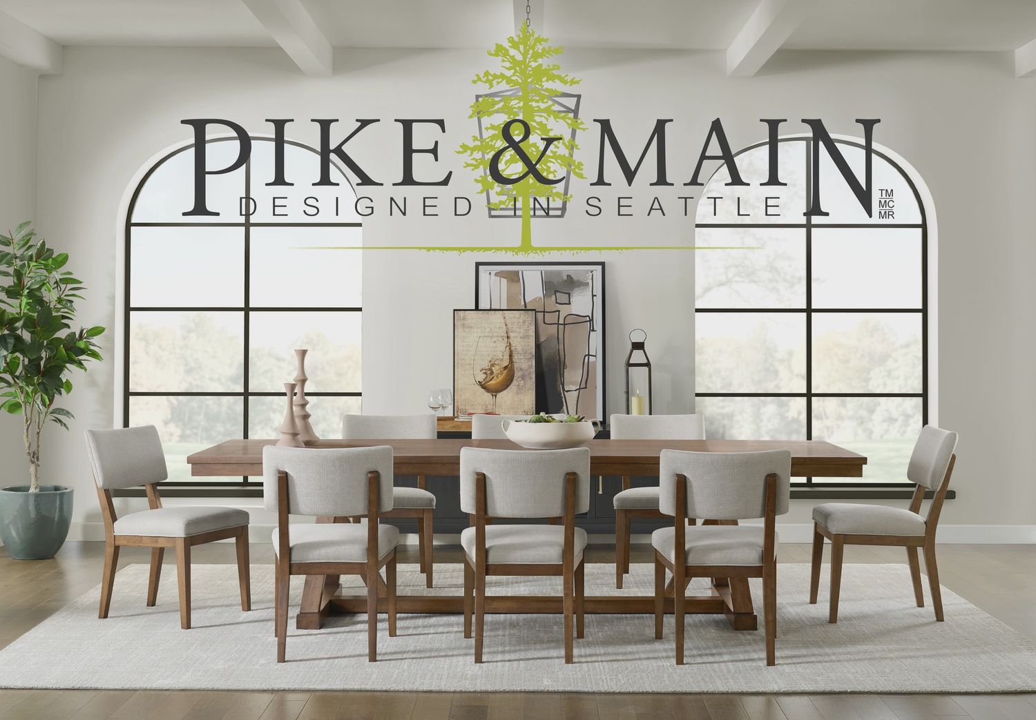 Mendocino Dining Table and 8 Chairs Item 1862118 | Model P0460
