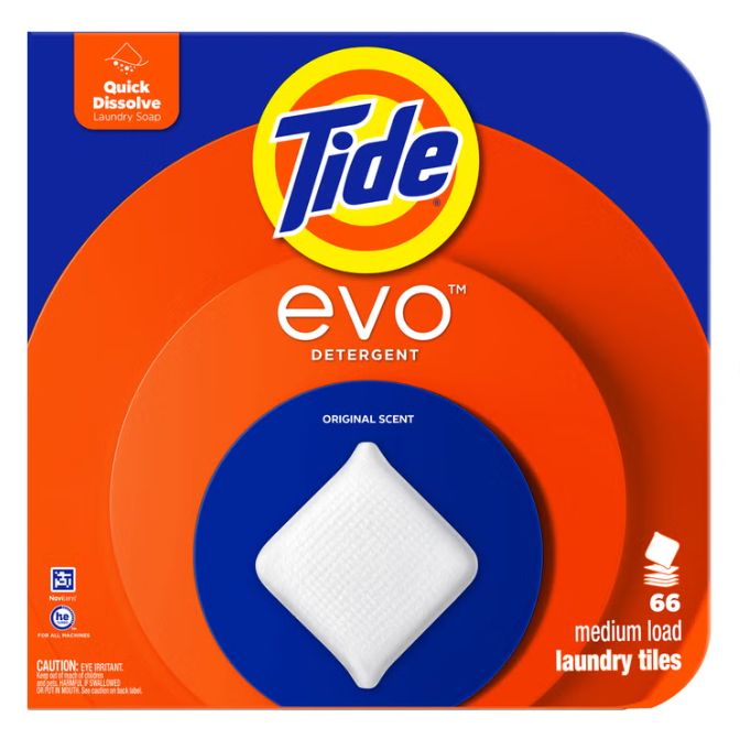 Tide Evo Laundry Detergent Tiles, Original Scent, 66 CT  Item #2792599