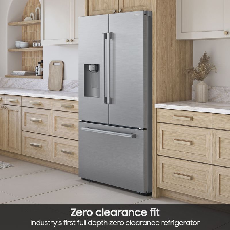 Samsung 29 cu. ft. Bespoke AI 3-Door French Door Refrigerator with Zero Clearance Fit and Sphere Ice Item  1932539 Model  RF70H30GERAA