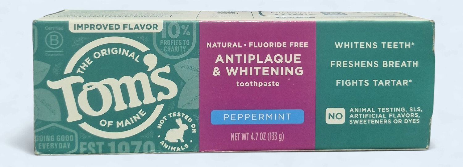 Tom's of Maine Antiplaque and Whitening Toothpaste, 4.7 oz, 1-pack Whitening Item: 1797240